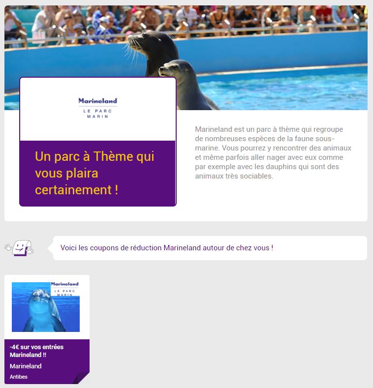 Promotion parc Marineland Antibes